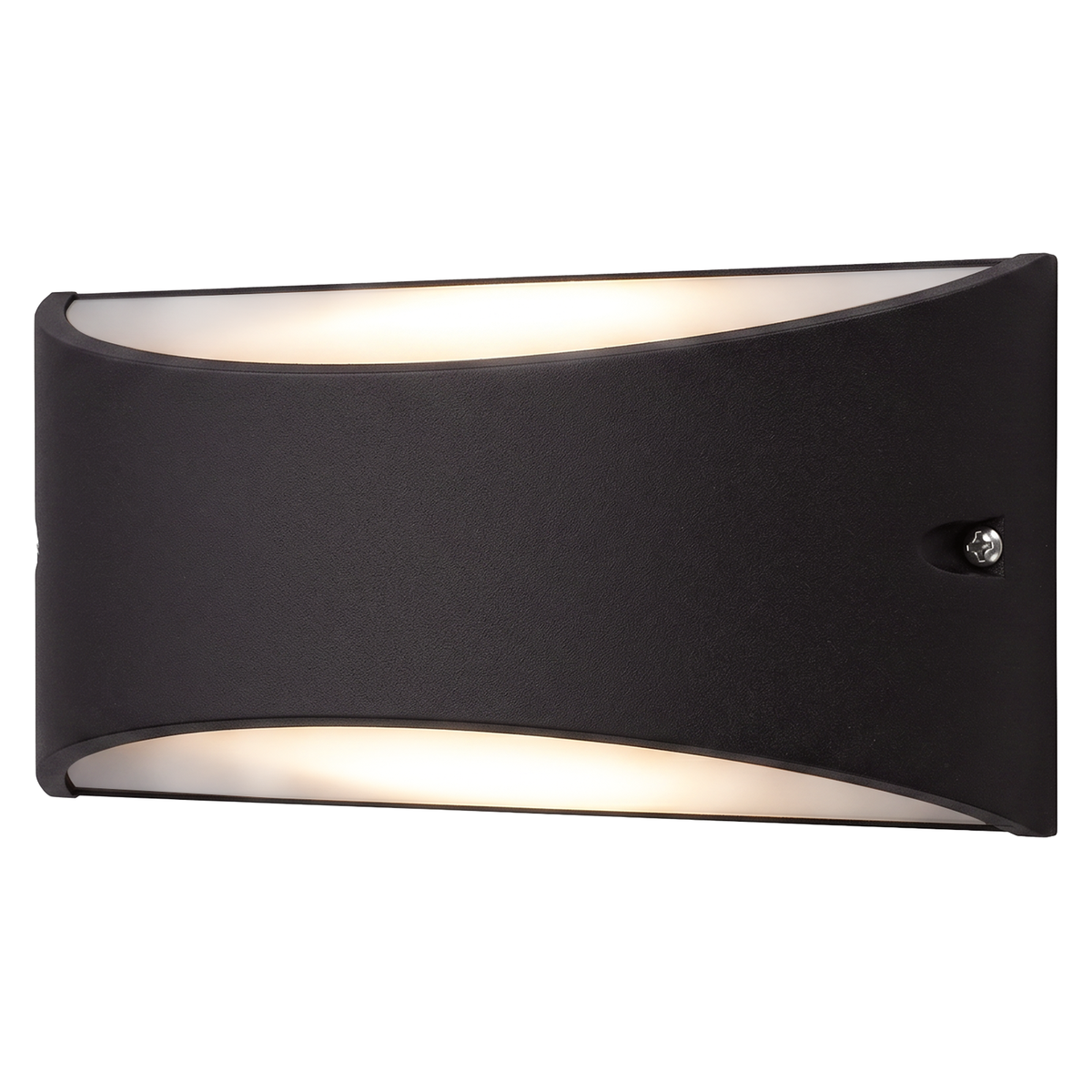 Marina Black Large Up/Down Accent Curved Wall Light