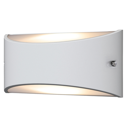 Marina White Large Up/Down Accent Curved Wall Light