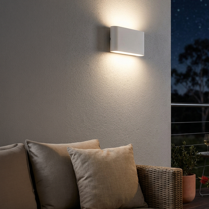 Arlec White Doppia Medium LED CCT Up & Down Wall Light