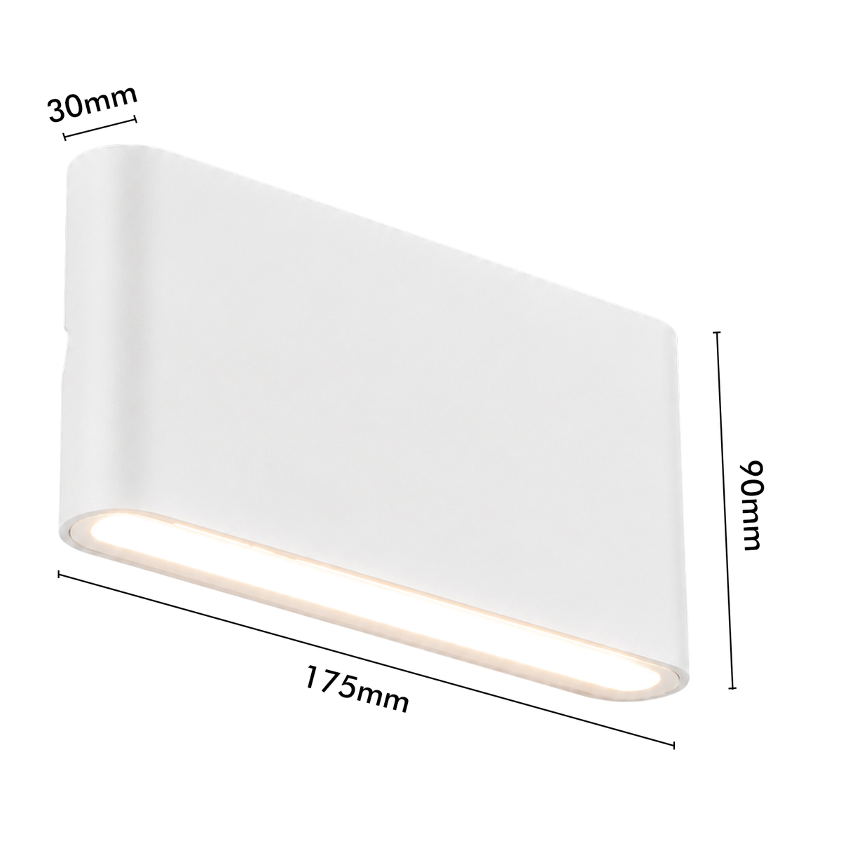 Arlec White Doppia Medium LED CCT Up & Down Wall Light