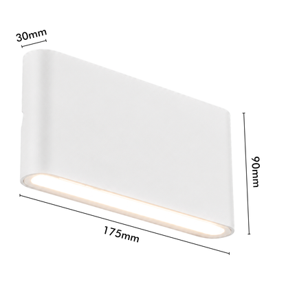 Arlec White Doppia Medium LED CCT Up & Down Wall Light