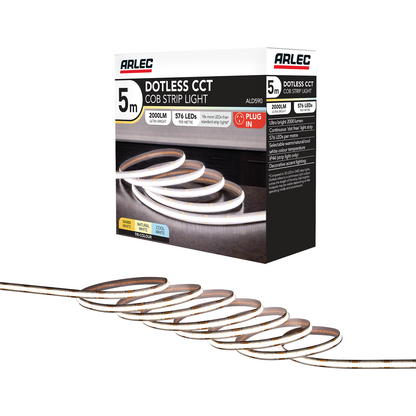 Arlec 5m Dotless CCT COB Strip Light