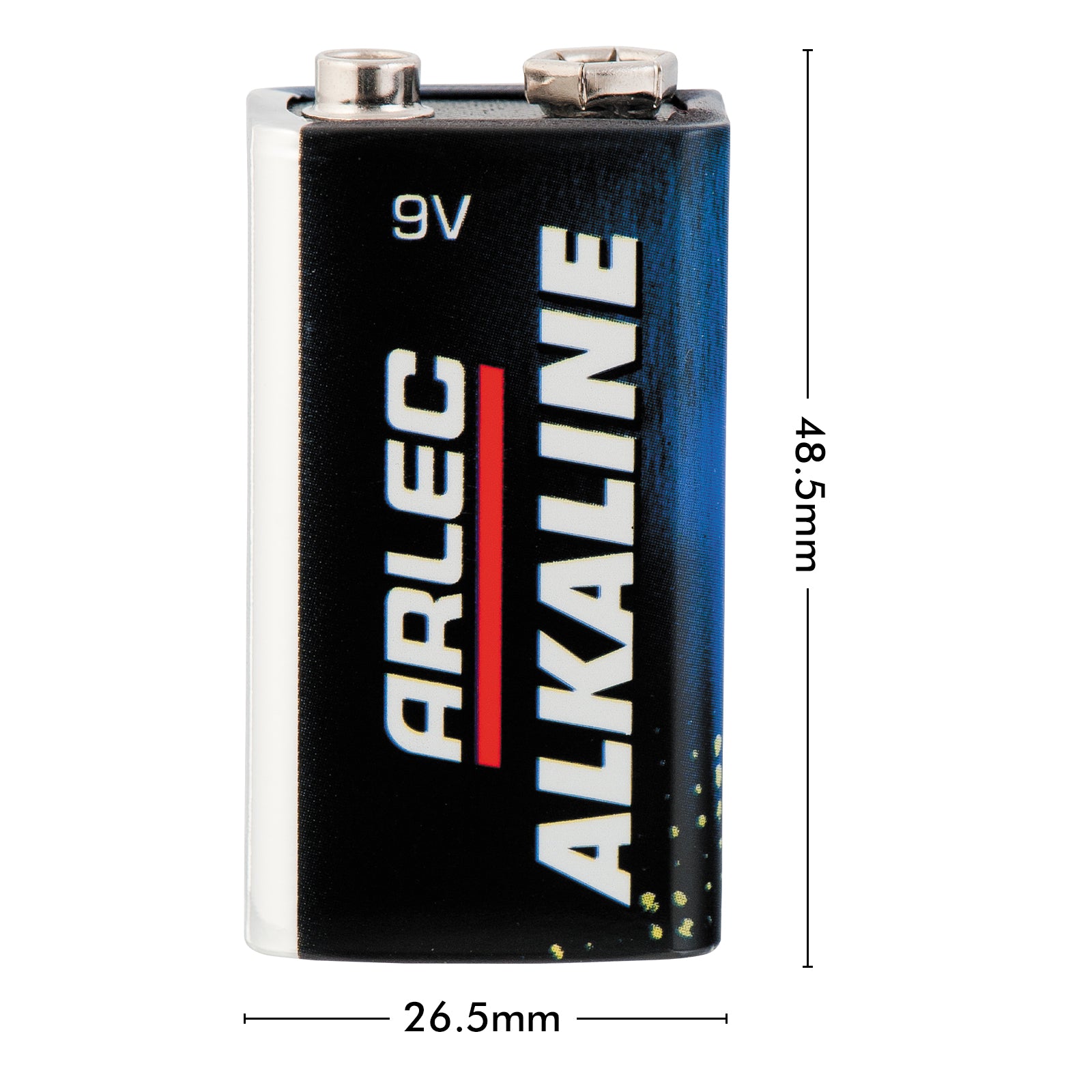 2 pack 9V alkaline batteries – Arlec for high drain devices