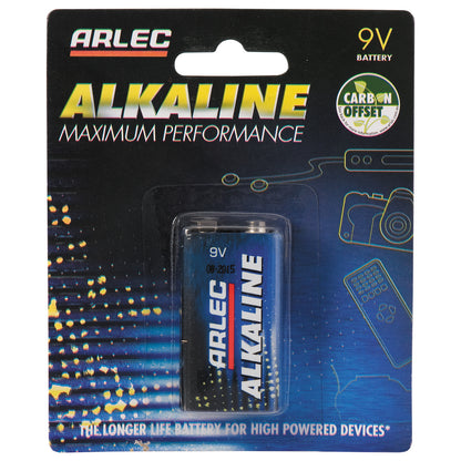 9V alkaline battery – Arlec reliable power for smoke detectors