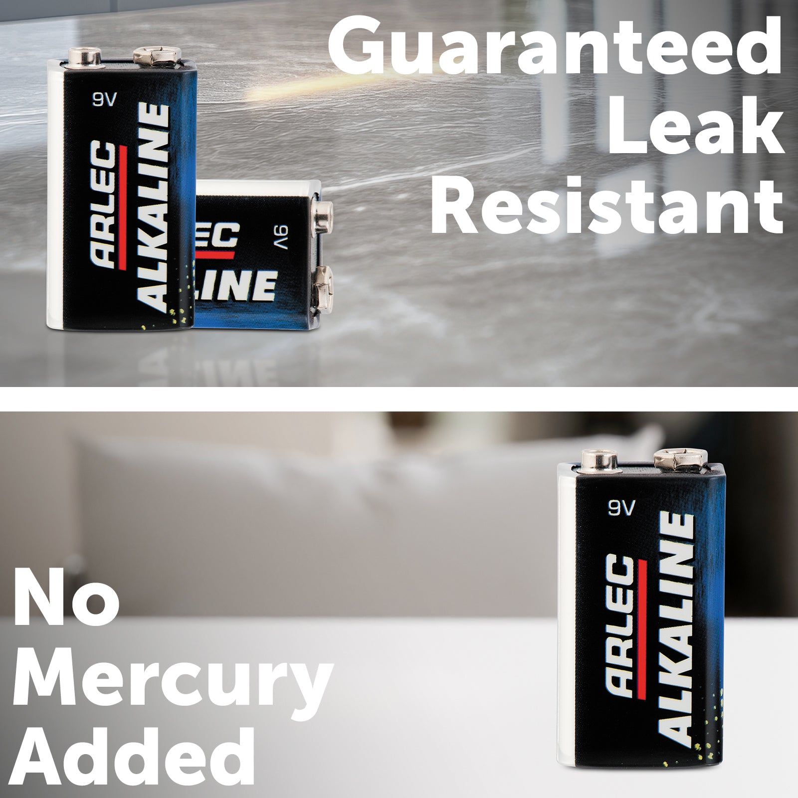 9V alkaline battery – Arlec reliable power for smoke detectors