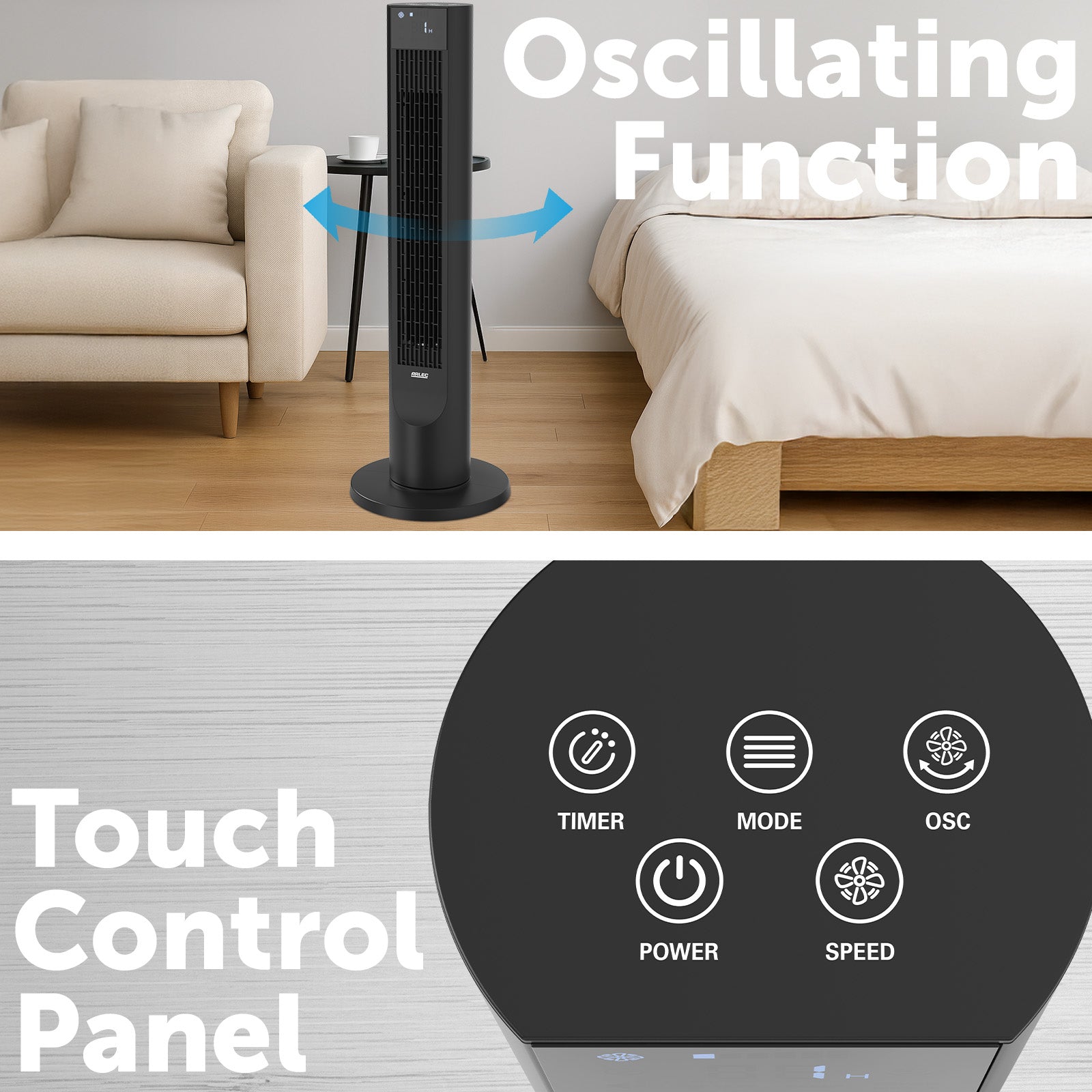 Arlec 91cm Tower Fan With Remote Control