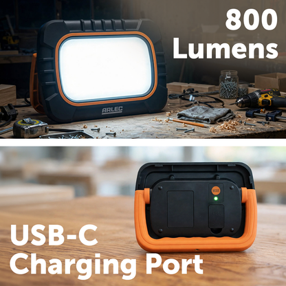 Arlec 10W 800lm Rechargeable LED Worklight