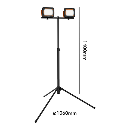 Arlec 40W 4000lm Rechargeable Dual Head LED Tripod Worklight