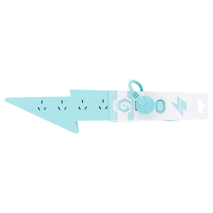 6 outlet teal powerboard – lighting – surge protected teal powerboard for decorative use