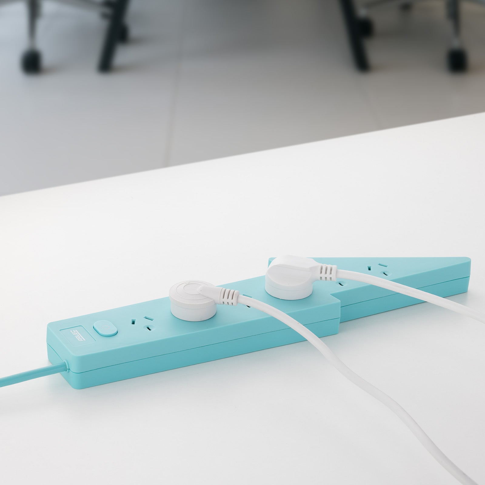 6 outlet teal powerboard – lighting – surge protected teal powerboard for decorative use