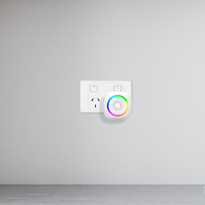 Arlec 200m White Wireless Dual Plug-in RGB Door Chime with Push Button – wireless door chime, smart doorbell chime, plug-in doorbell