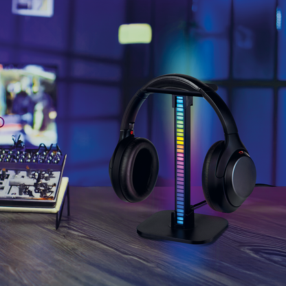Arlec Black RGB Headphone Stand