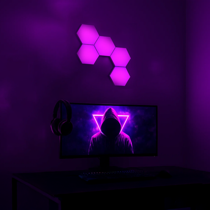 Arlec Grid Connect Smart Modular Hexagon Lights 9pk with Razer Chroma