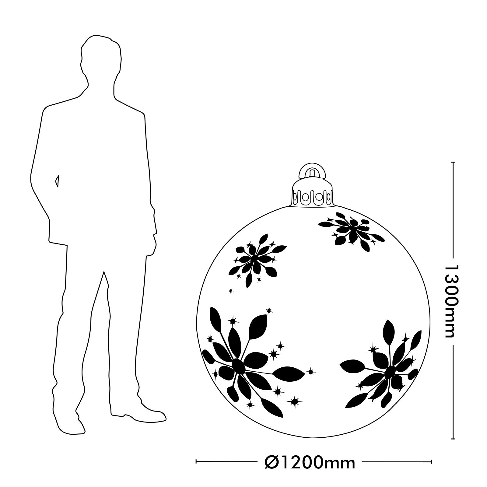 Arlec 1.2m inflatable champagne bauble – festive indoor outdoor PVC Christmas decoration with stakes and repair kit