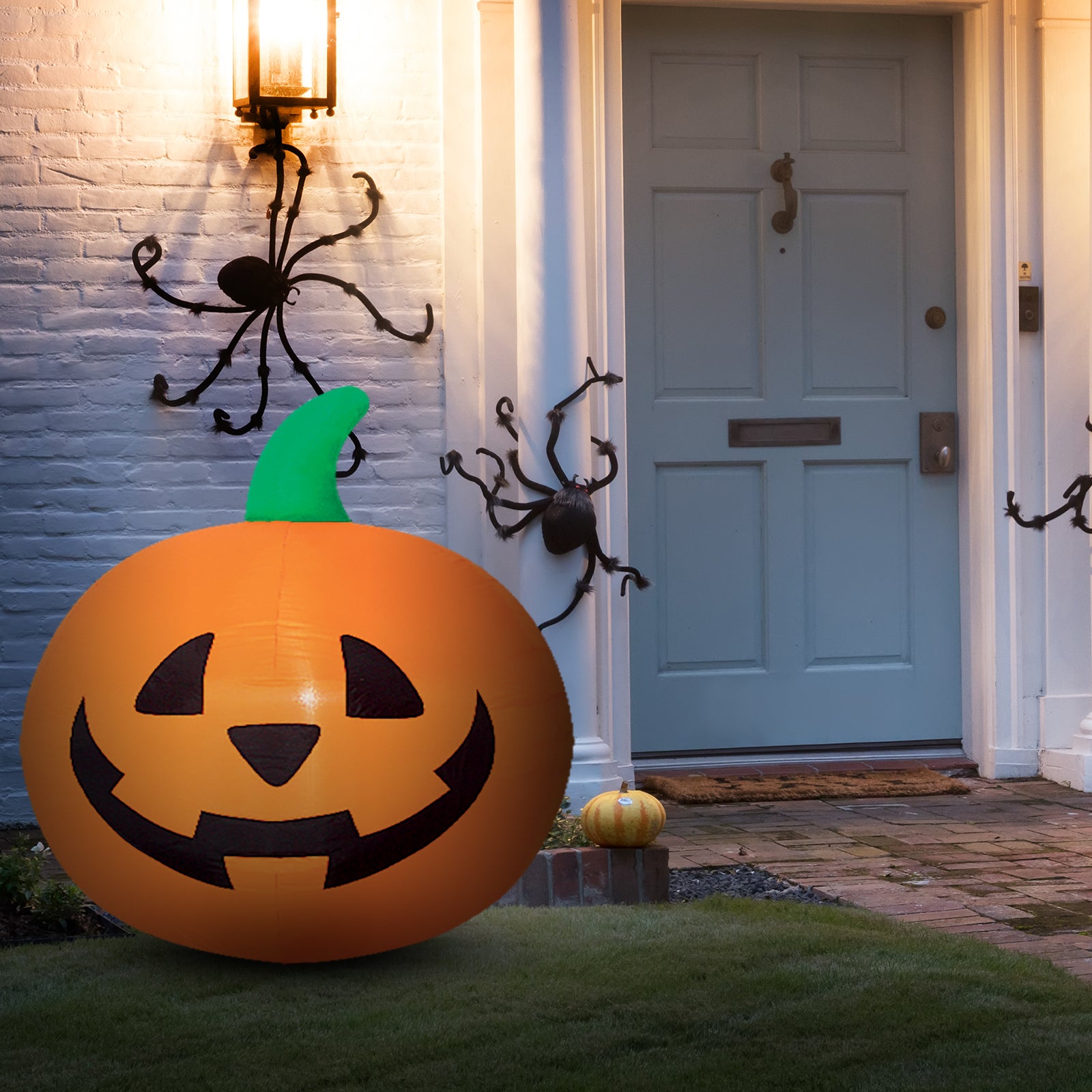 Arlec 1.2m pumpkin Halloween inflatable – LED pumpkin inflatable for Halloween décor indoors or outdoors