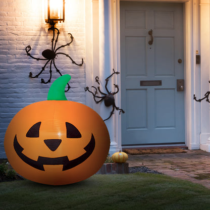 Arlec 1.2m pumpkin Halloween inflatable – LED pumpkin inflatable for Halloween décor indoors or outdoors