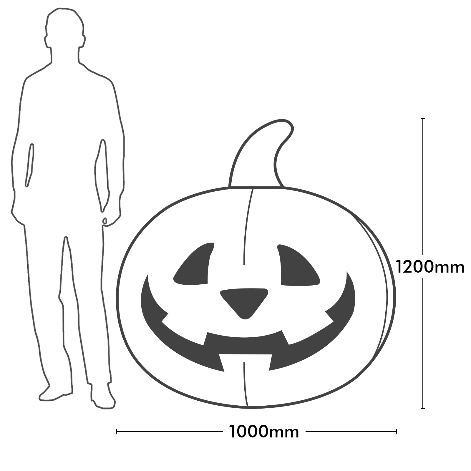 Arlec 1.2m pumpkin Halloween inflatable – LED pumpkin inflatable for Halloween décor indoors or outdoors