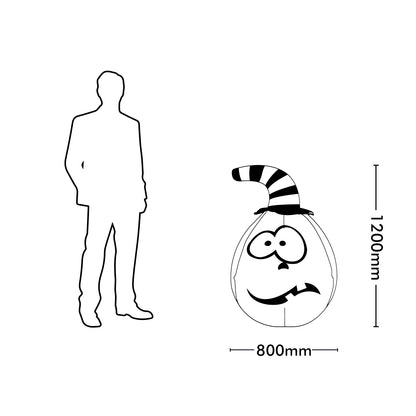 Arlec 1.2m pumpkin Halloween inflatable – LED-lit, self-inflating decor for festive outdoor or indoor setup