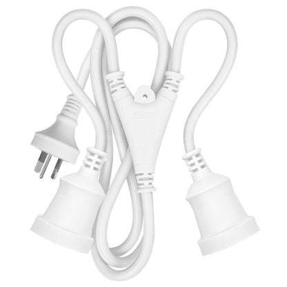 Arlec 1.8m Domestic Dual Outlet Split Extension Lead - indoor extension lead, 2 outlet extension cord, domestic power solution