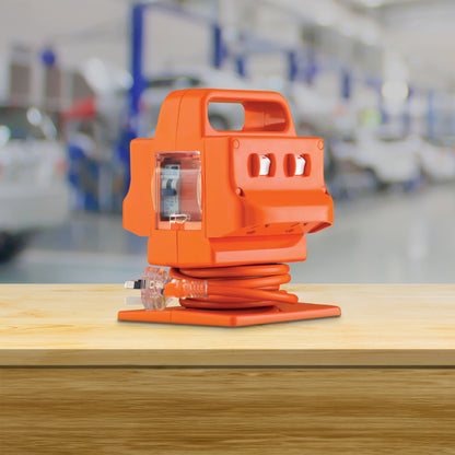 Arlec 10A Heavy Duty Power Block with RCBO Safety Switch for construction use