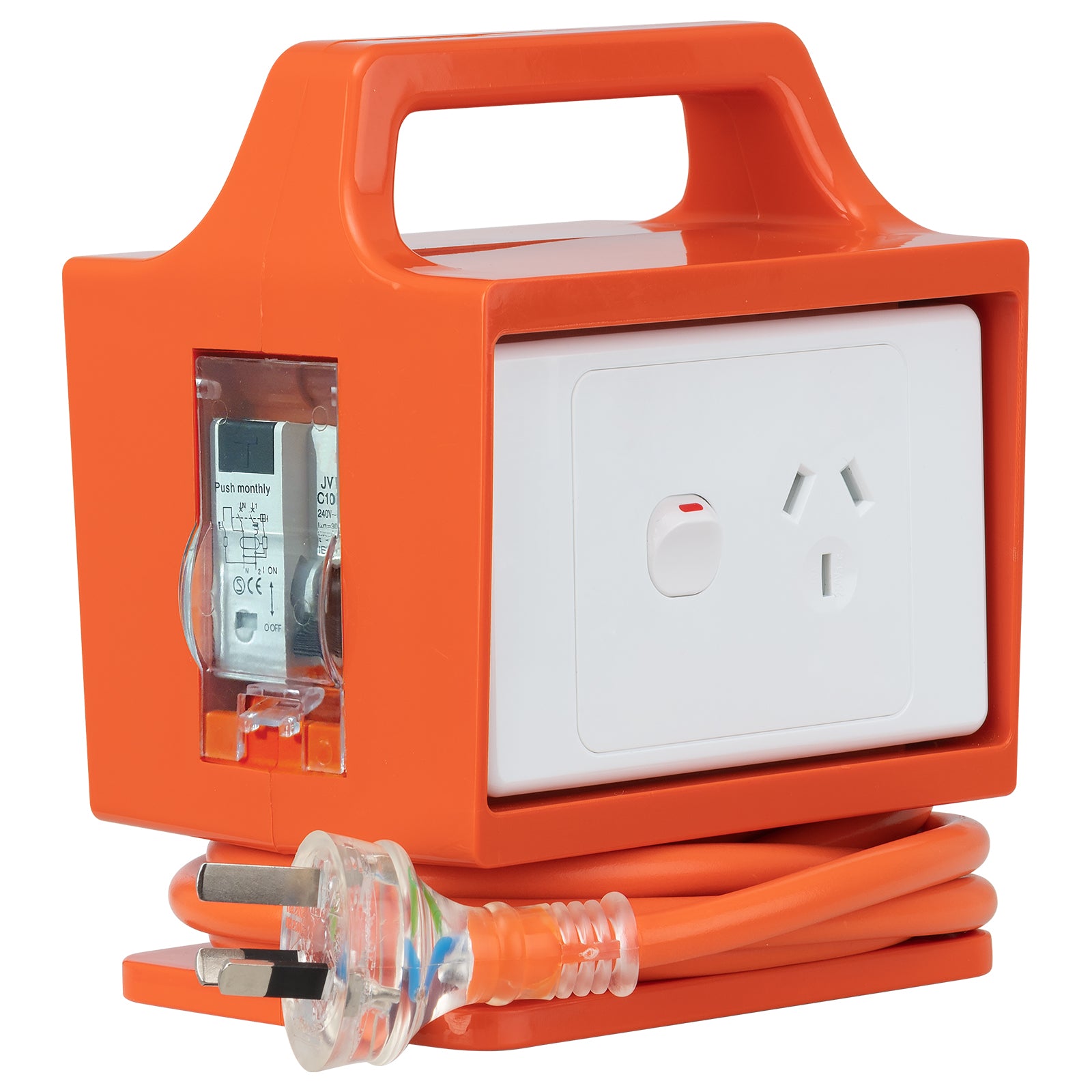 Arlec 10A To 15A caravan power adaptor with RCD and 1.8m cord – for home and site use