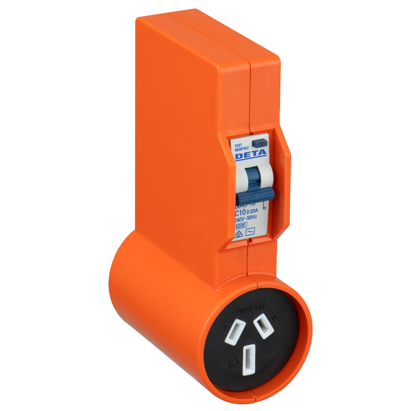 Arlec 10A to 15A power adaptor with RCD safety switch – caravan and home use