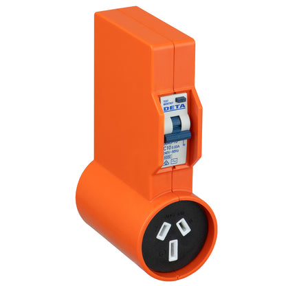 Arlec 10A to 15A power adaptor with RCD safety switch – caravan and home use