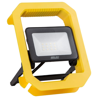 Arlec 10W LED portable work light, 800 lumens, compact design for DIY and job sites