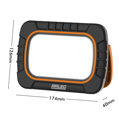 Arlec 10W rechargeable LED work light – IP44, USB-C charging, 800lm output