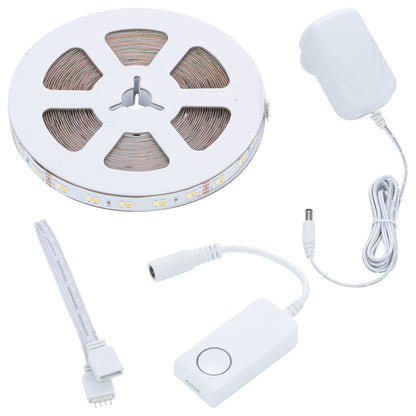 10m smart CCT LED strip light with adjustable color temperature, app and remote control, and DIY cut-to-length design