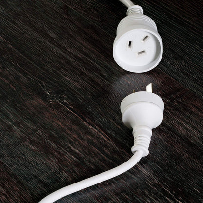 Arlec 10m Household Extension Lead White - 10m extension lead, household power cable, indoor extension cord