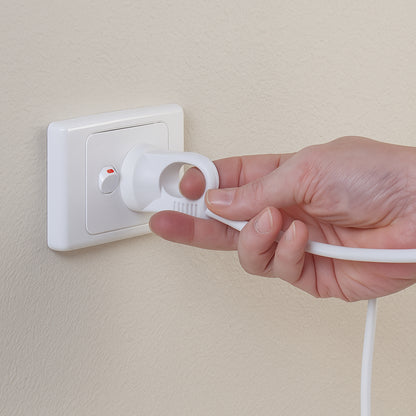 10m white extension cord with ring pull plug – Arlec household use