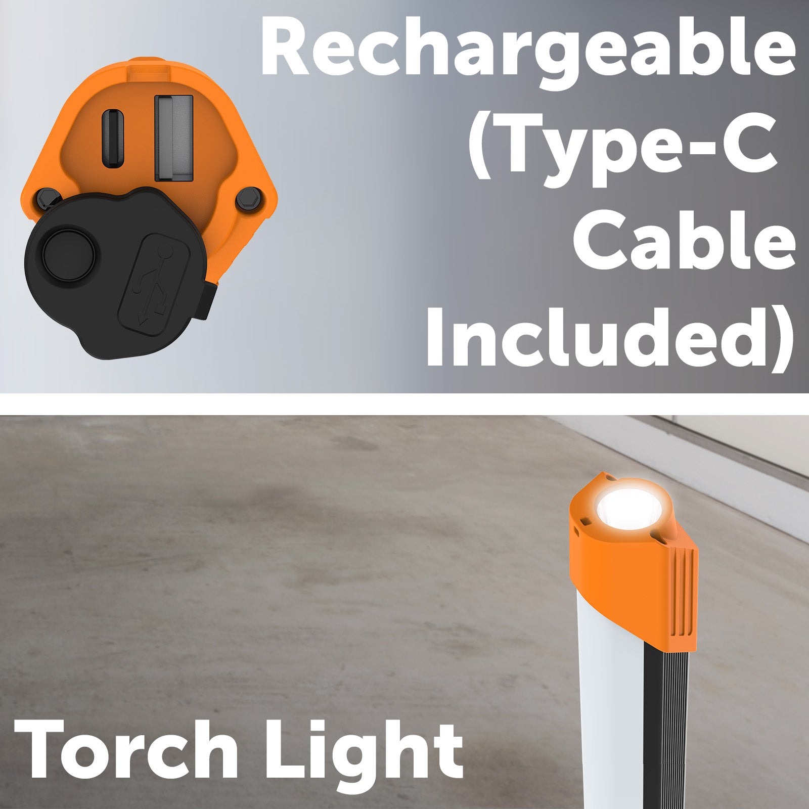 Arlec 1200lm rechargeable inspection light – 3 modes with USB-C and power bank