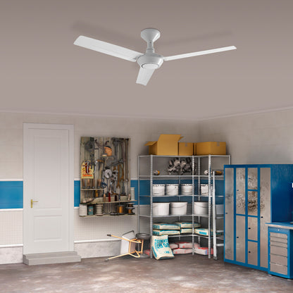 arlec 1200mm 3 blade ceiling fan – diy ceiling fan with plug; energy-efficient plastic blade fan; easy to mount workshop fan