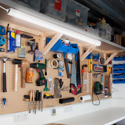 Arlec 120cm tri-proof DIY LED batten – dual power & tri-colour waterproof garage light