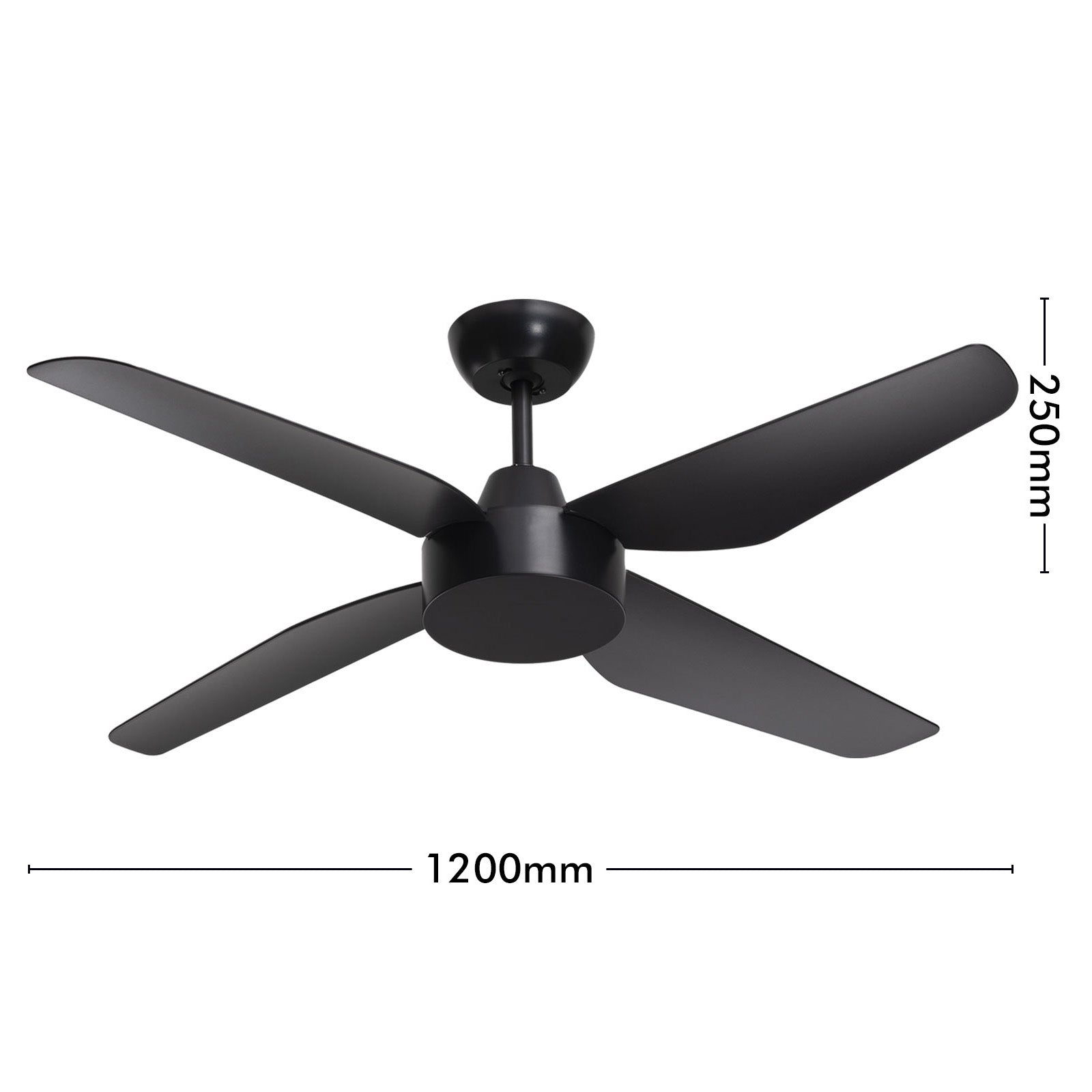 arlec 120cm solar ceiling fan – energy-saving solar-powered fan; 4 blade ac solar fan; sustainable cooling solution for homes