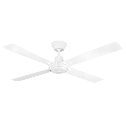 arlec 120cm white ceiling fan – classic 4 blade ceiling fan; energy-efficient cooling fan; light adaptable home fan