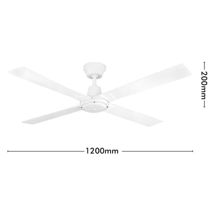 arlec 120cm white ceiling fan – classic 4 blade ceiling fan; energy-efficient cooling fan; light adaptable home fan