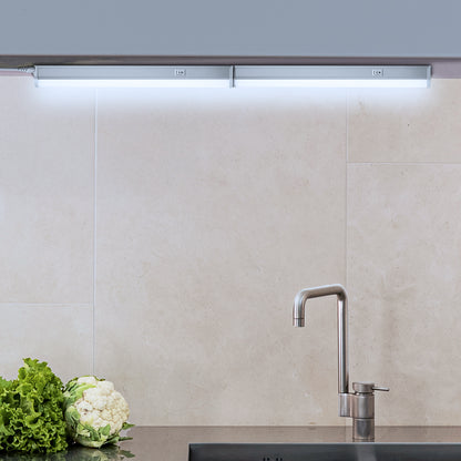 Arlec 87cm linkable bar LED light, DIY cool white strip lighting for cabinets