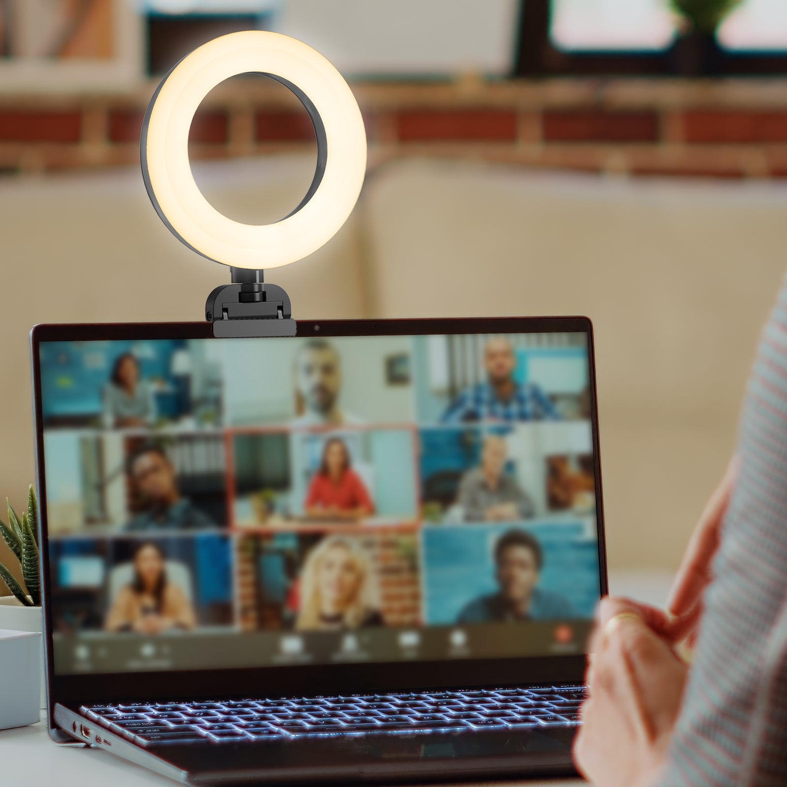 12cm streaming ring light with CCT control by Arlec, compact video light