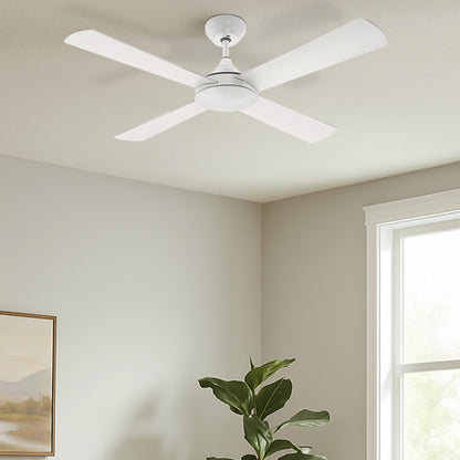Arlec 130cm smart white ceiling fan with remote and 4 plywood blades
