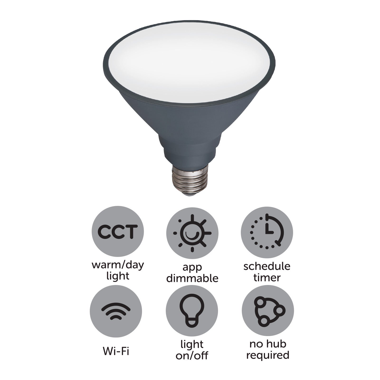 Arlec PAR38 CCT 1350lm smart globe – Wi-Fi ES LED spotlight with colour temperature control