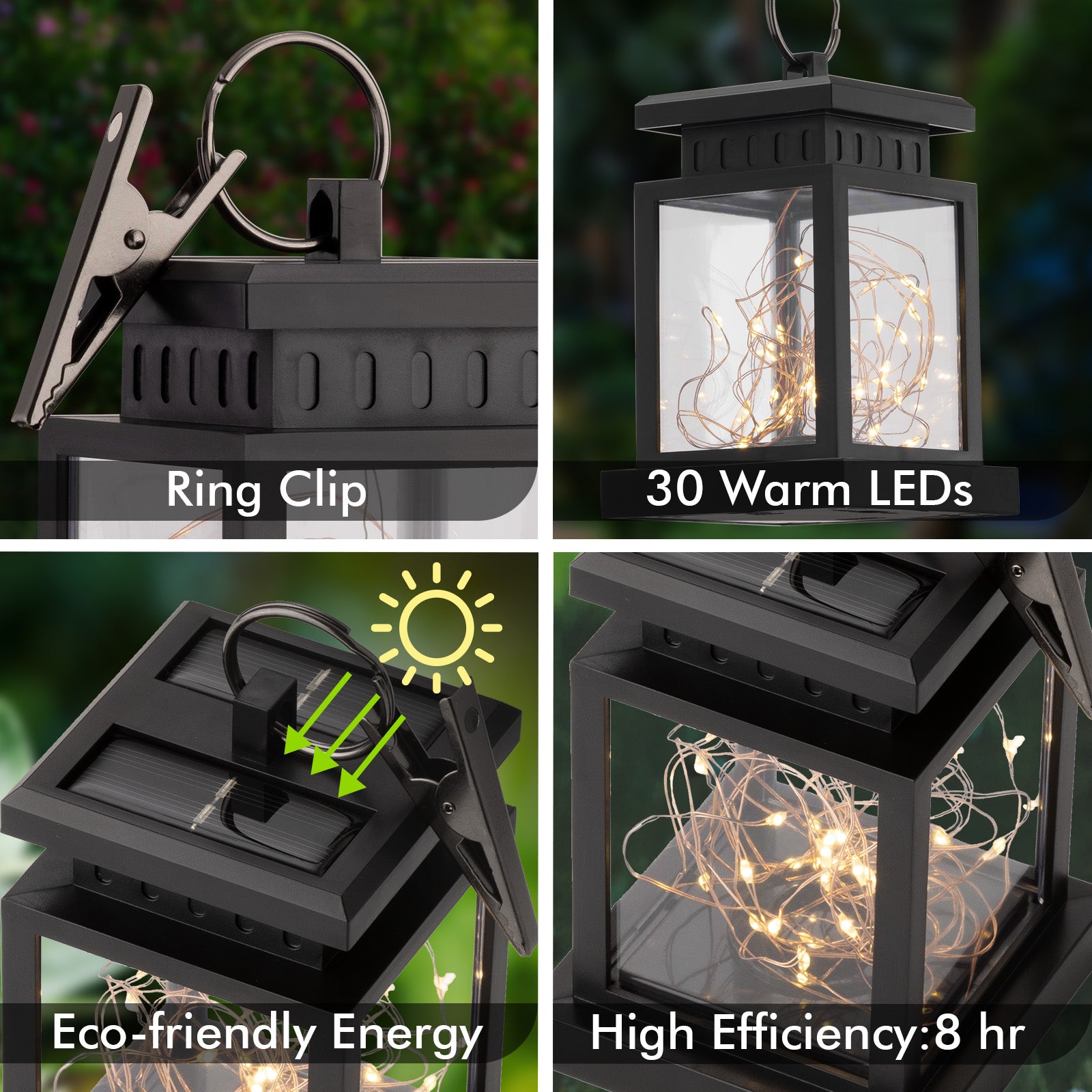 Arlec 13cm decorative fairy light solar lantern – garden ambient outdoor lighting