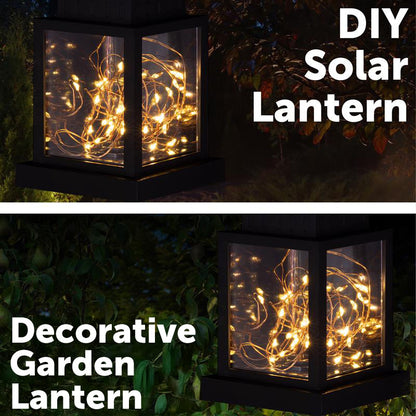 Arlec 13cm decorative fairy light solar lantern – garden ambient outdoor lighting