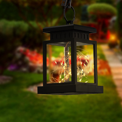 Arlec 13cm decorative fairy light solar lantern – garden ambient outdoor lighting