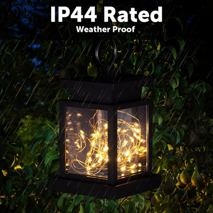 Arlec 13cm decorative fairy light solar lantern – garden ambient outdoor lighting