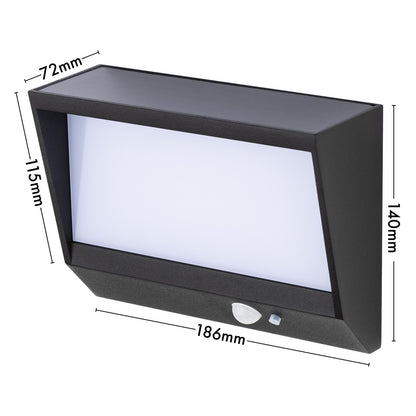Arlec 120L Premium Solar LED Wall Light With Motion Sensor - solar powered light, motion sensor light, exterior wall light, energy efficient LED