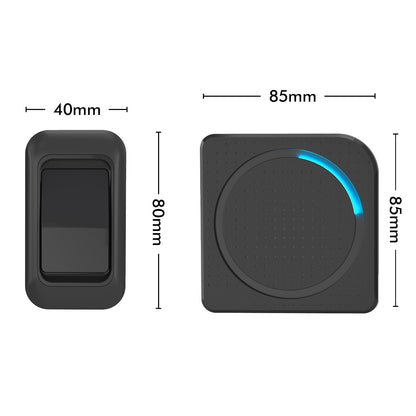 Arlec 150m Battery Operated Wireless Door Chime - Black – wireless door chime, battery operated doorbell, smart chime system