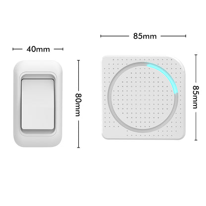 Arlec 150m Battery Operated Wireless Door Chime - White – wireless door chime, battery operated doorbell, smart chime system