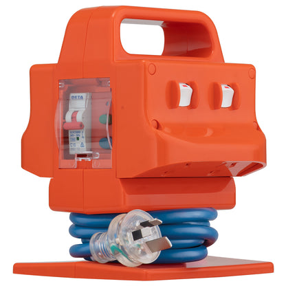 Arlec 15A Heavy Duty Power Block with FS Type RCD Safety Switch for industrial use